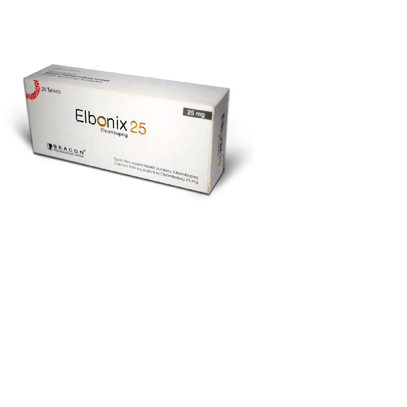 Thuốc điều trị giảm tiểu cầu và thiếu máu Elbonix 25mg hộp 28 viên