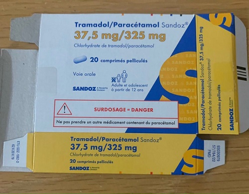 Thuốc giảm đau Tramadol +Paracetamol 37.5mg/325mg hộp 20 viên
