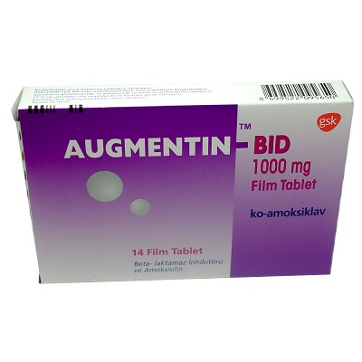 Thuốc kháng sinh Augmentin Bid 1000 mg 14 viên
