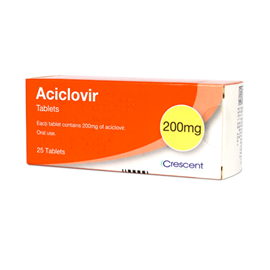 Aciclovir 200mg hộp 25 viên